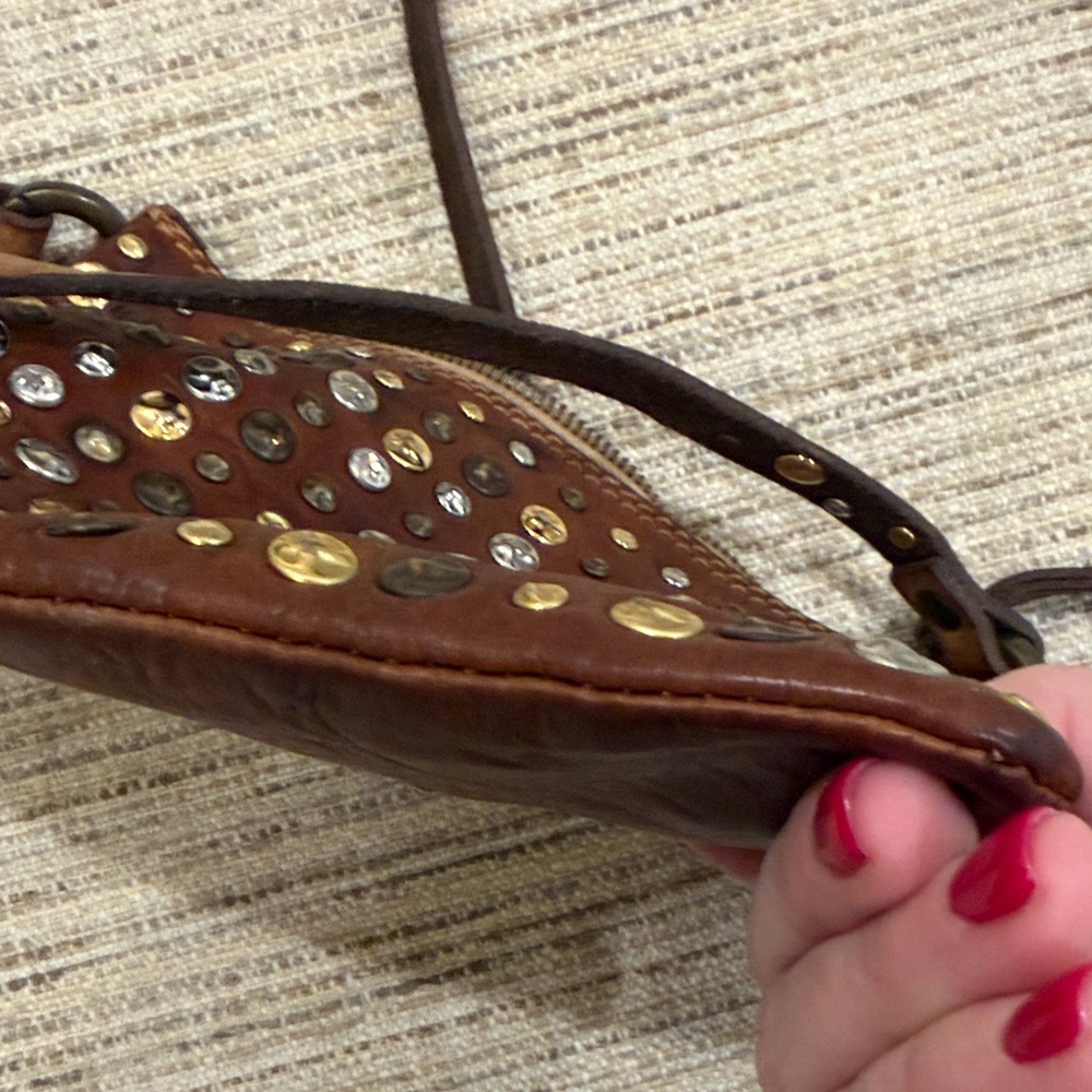 Campomaggi Studded Brown Crossbody Bag - Picture 11 of 11